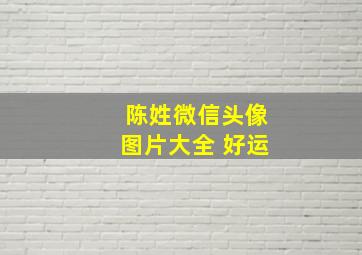 陈姓微信头像图片大全 好运